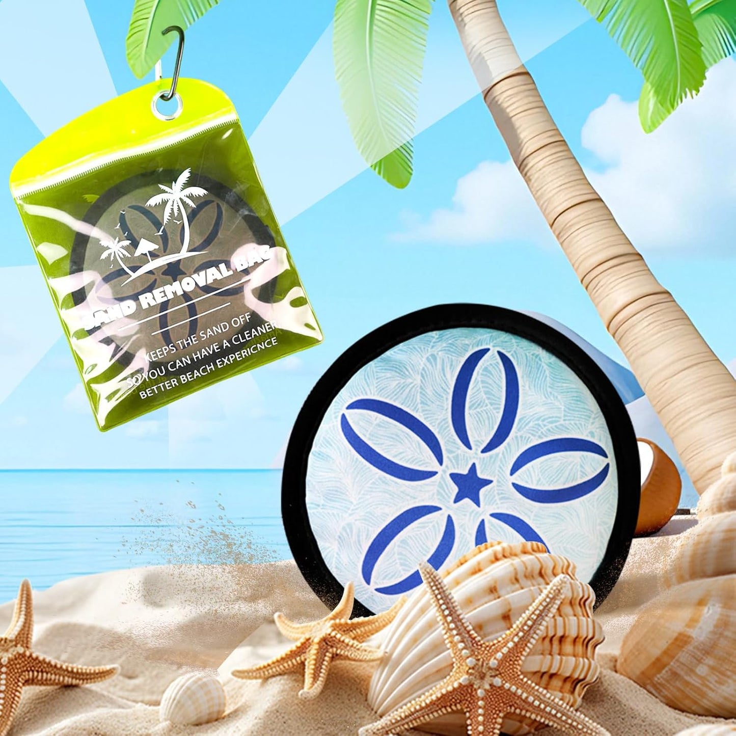 Skiennix Beach Sand Remover - Gentle Instant Sand Removal Bag for Travel & Vacation Essentials