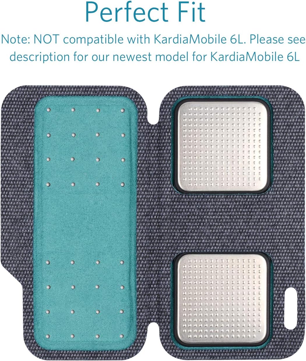 CoBak Kardia Mobile EKG Monitor Case - Compact Travel Design with Magnetic Closure, Dark Blue