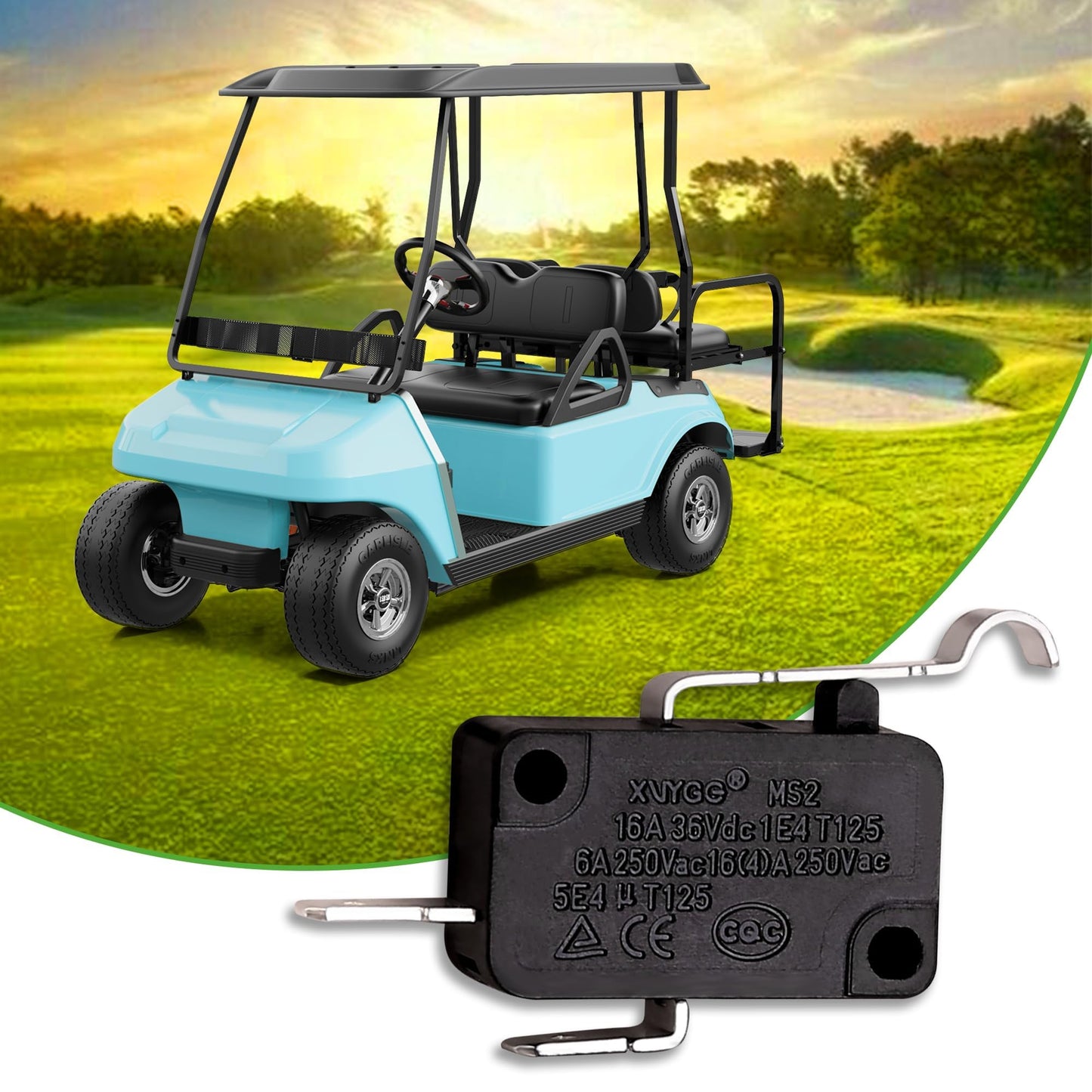 10L0L Golf Cart Micro Switch Kit, 2-Prong & 3-Prong Switches for Club Car DS Precedent Tempo, OEM 1014807 1014808 1014240 1014805, 4-Pack