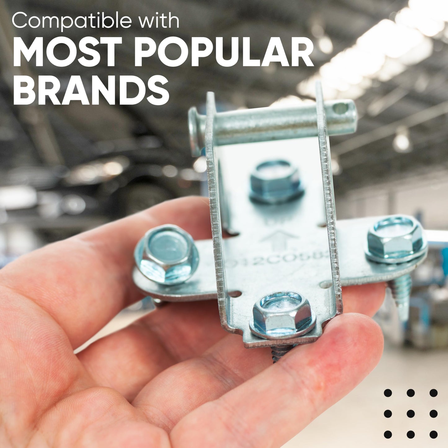 41A5047 Door Bracket for Garage Door Openers, Compatible with Chamberlain, Craftsman, LiftMaster Models, Pin, Clip & 4 Fasteners Included