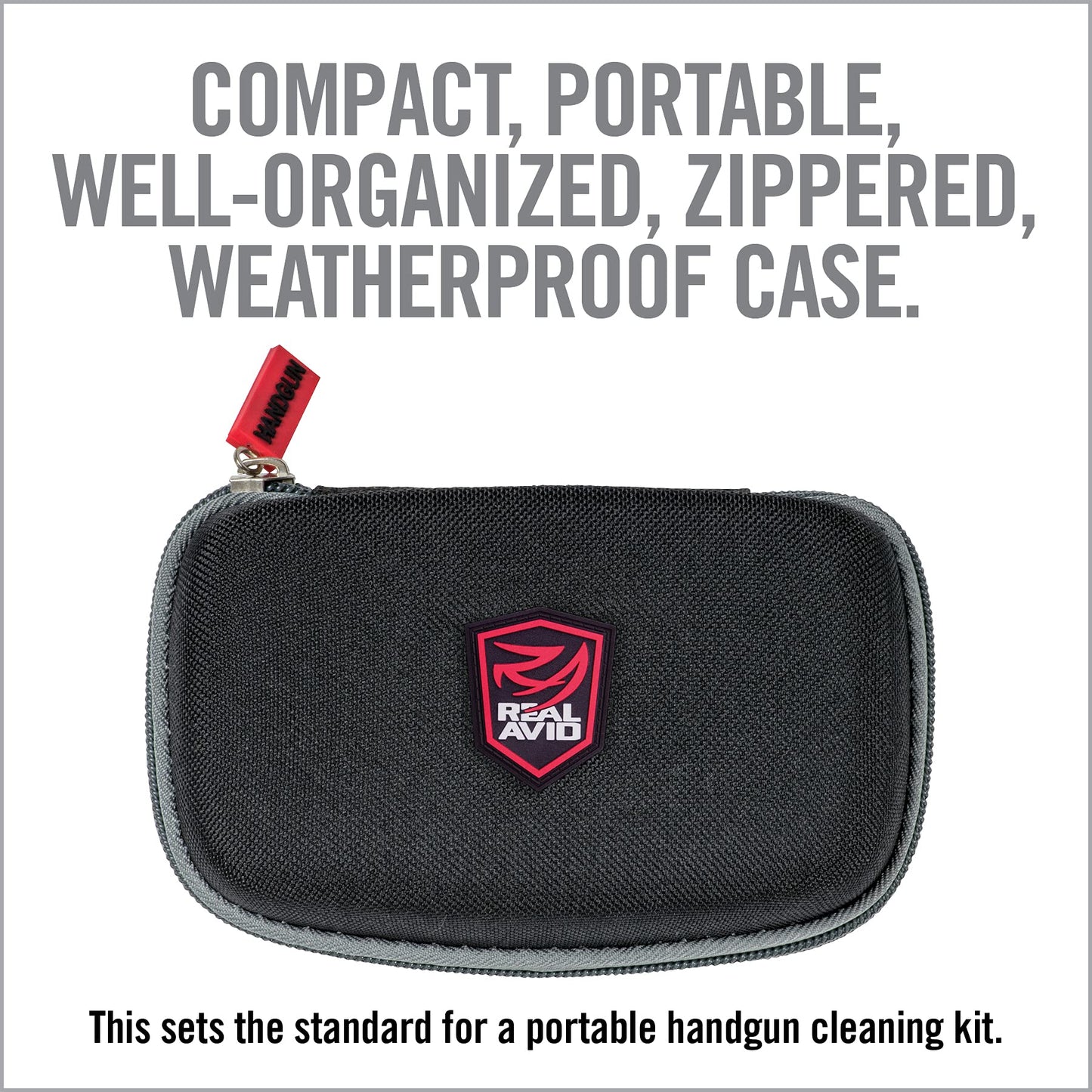 Real Avid Handgun Cleaning Kit - All-In-One 13 Piece Pistol Cleaning Kit with Cleaning Rod, Bore Brushes, Gun Cleaning Jags & Gun Cleaning Patches