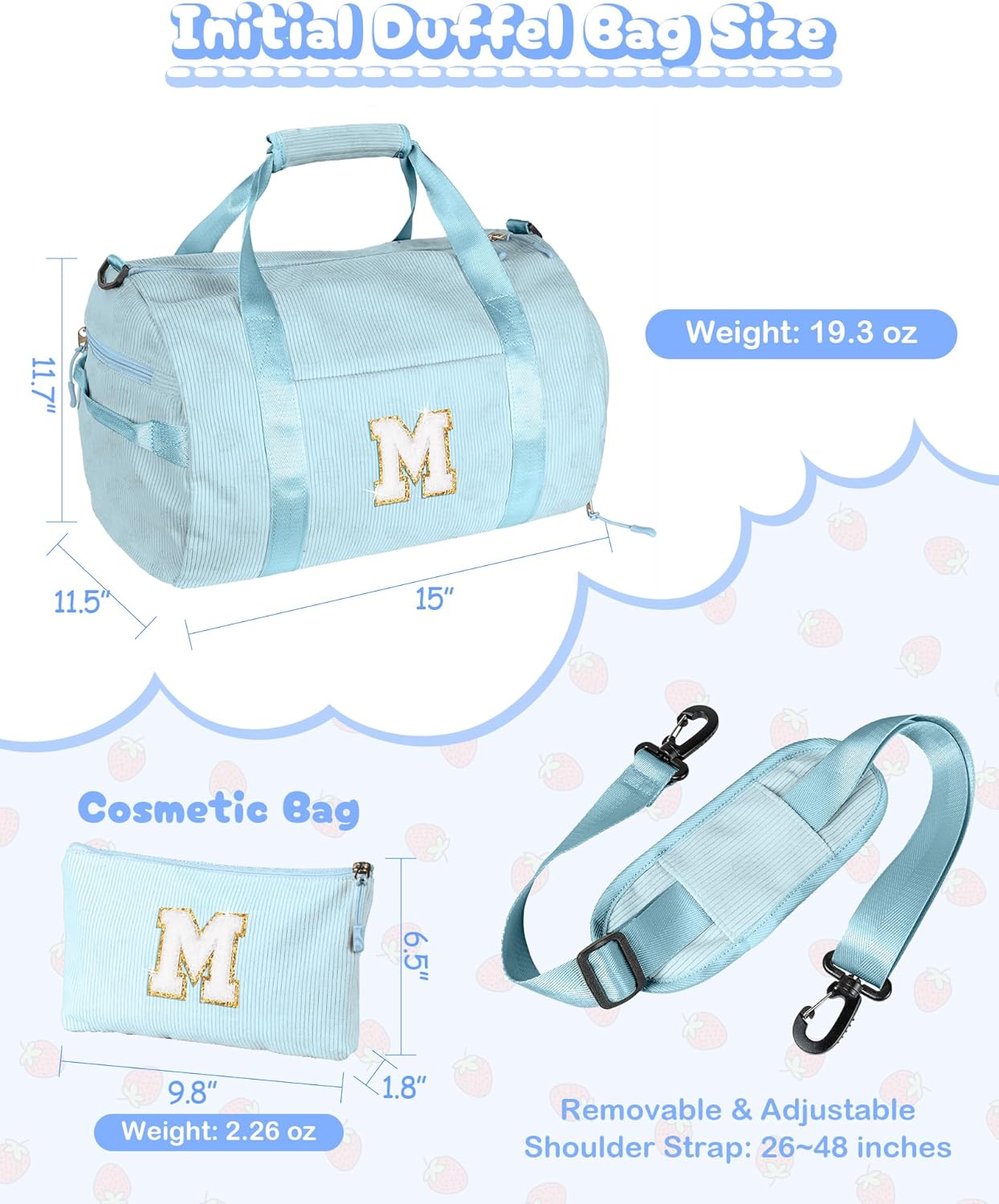 Skiennix Personalized Girls Gym Bag - Customized Dance Duffle with Shoe Compartment | Gift for 8-Year-Olds