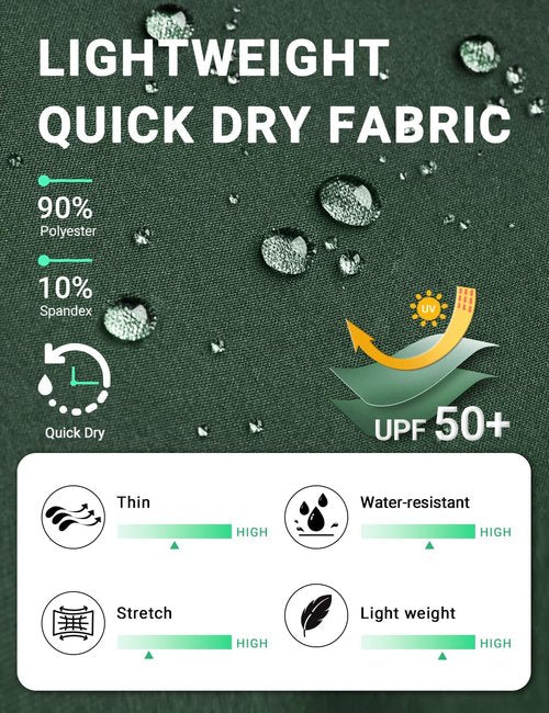 BVVU Women's Hiking Pants - Lightweight Quick-Dry Outdoor Cargo Joggers with Waterproof Zipper Pockets