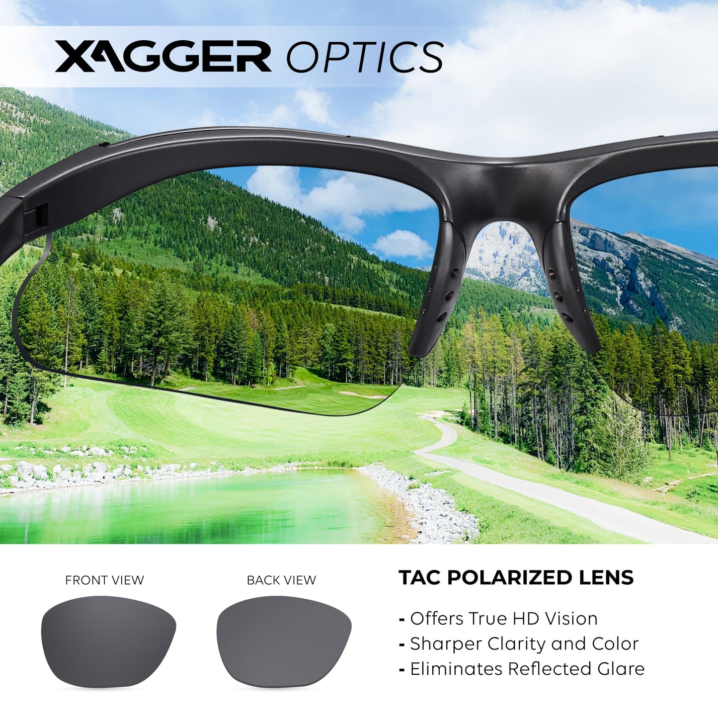 Xagger Kids Youth Polarized Sports Sunglasses for Boys Girls Baseball Softball Glasses TR90 Frame