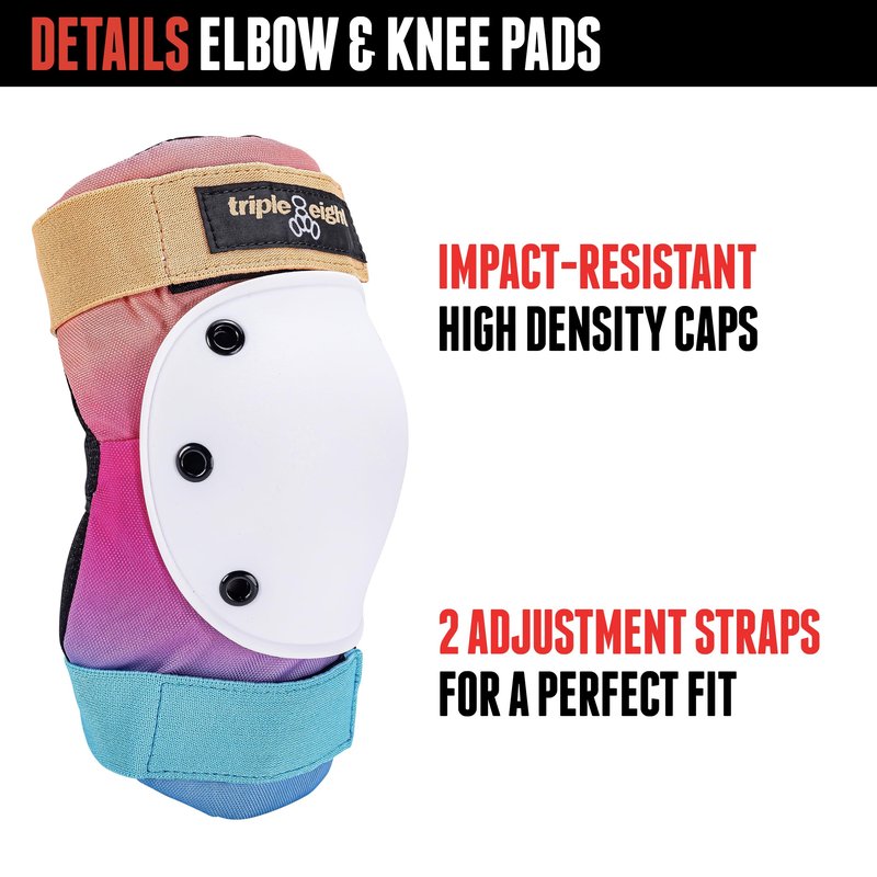 Triple Eight Saver Series 3-Pack Pad Set– Ideal for Skateboarding, In-line Skating, Roller Skating, and Biking