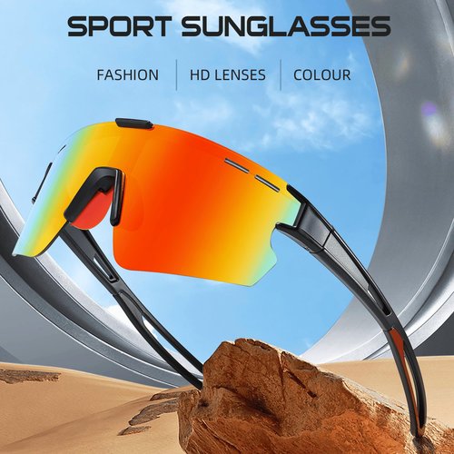 Cleoxyge Polarized Modern Cycling Sunglasses UV-400 Protection, Baseball Sunglasse Outdoors Sports for Cycling Baseball (Polarized Orange Lens)