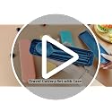Reusable Travel Utensils Set with Case - 4 Color Options