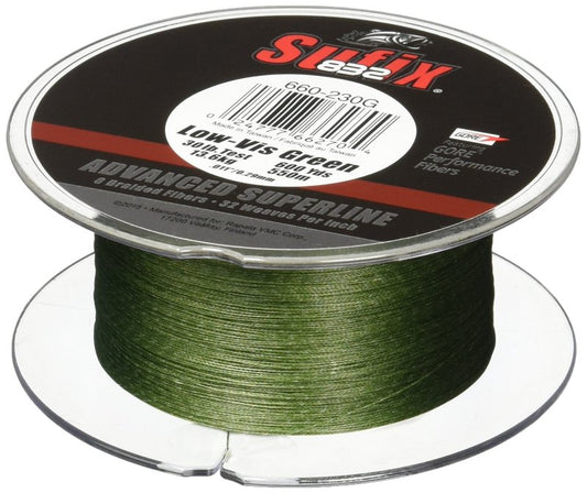 Sufix 832 Braid Line-600 Yards (Green, 30-Pound)