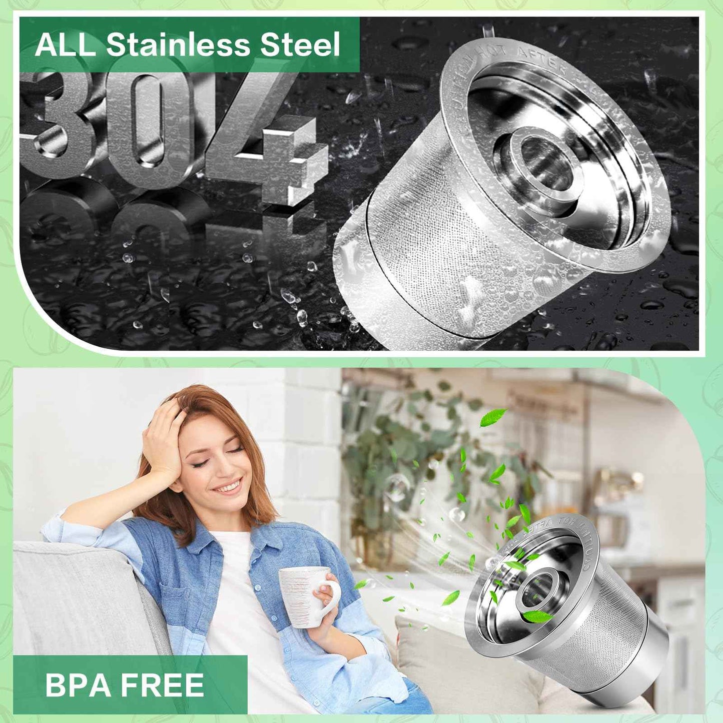 Reusable K Cups and Coffee Pods, Stainless Steel k Cups for Keurig Coffee Makers Machine, 4 Pack Keurig Coffee Filters With Spoon and Cleaning Brush