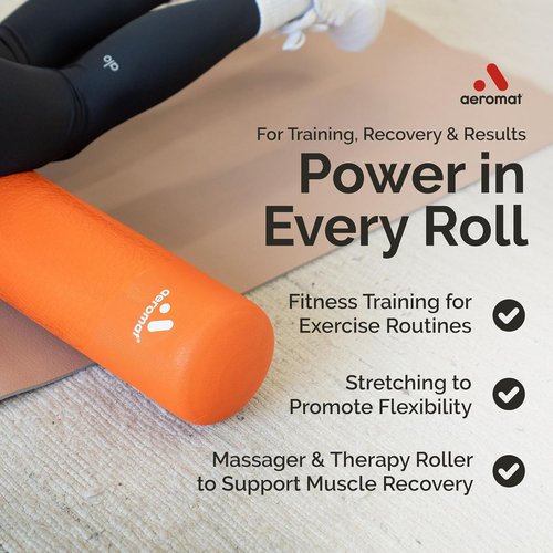 Ensign Blue Adjustable Air Roller - 2 to 12 PSI Firmness for Fitness, Yoga & Rehab - Ideal for Muscle Recovery & Home Gym