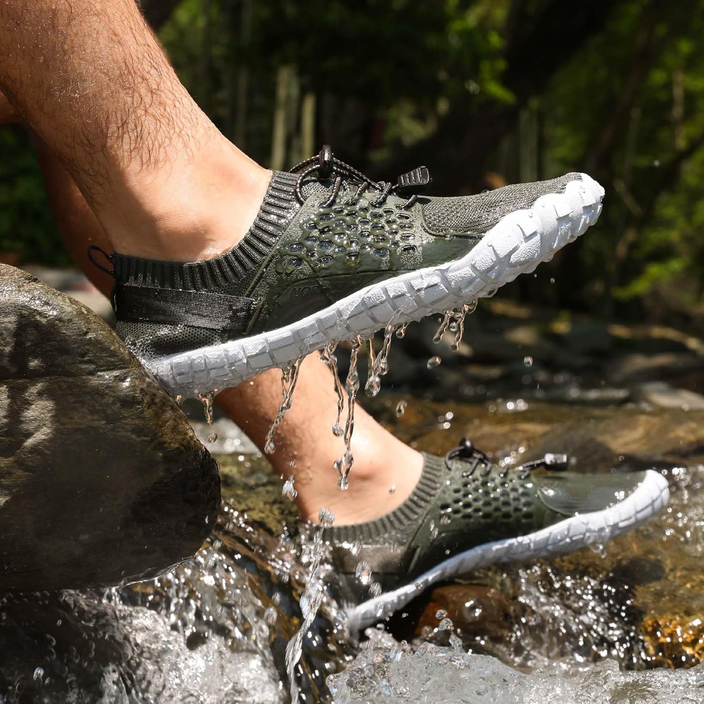 NORTIV 8 Men's Water Shoes - Lightweight Barefoot Aqua Shoes for Outdoor Sports | Perfect for Swim, Fishing, Hiking