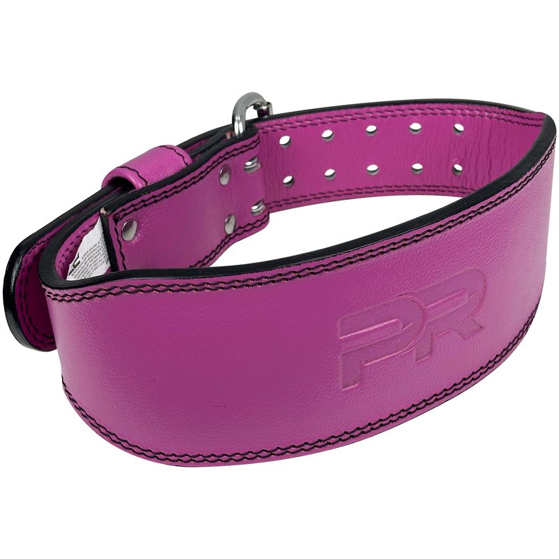 Pacific Rowr Women's Pure Heritage Full Grain Leather Lifting Belt – Handcrafted with Extra Padding, Double Prong Buckle & Double Stitching (Pink S)