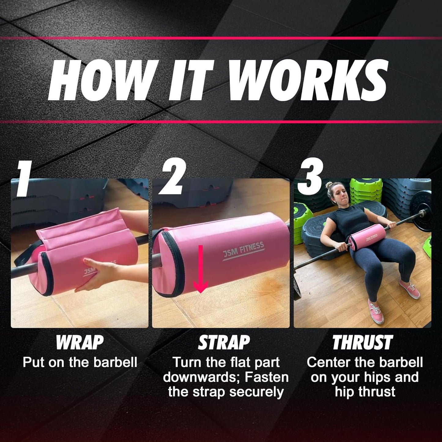 Skiennix Hip Thrust Barbell Pad - Extra Thick Cushion for Glute Exercises | Red Gym Accessory