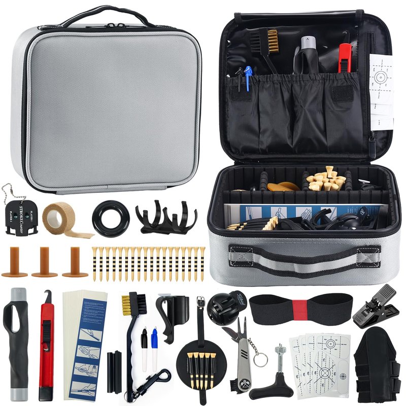 AEORUM Golf Accessories Kit, Golf Gifts for Men & Women, Golf Essentials Tools, 69-Piece Golf Stuff Gear with Oxford Bag, Golf Tees, Golf Club Regripping Kit, Divot Repair Tool,Golf Club Brush