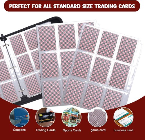 Card Binder - 900 Pockets Trading Card Holder with 50 Removable Sleeves for Organized Storage