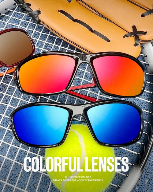 KALIYADI Polarized Sunglasses - UV Protection for Men | 4-Pack Sports Eyewear for Fishing & Cycling