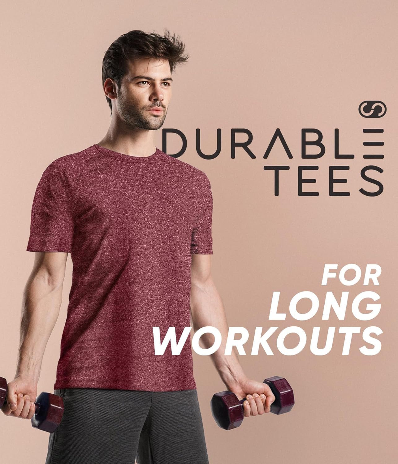 Men's Athletic Workout T-Shirts (Dry Fit, 4-Pack) Moisture Wicking Performance Activewear Gym, Yoga, & Running Tees