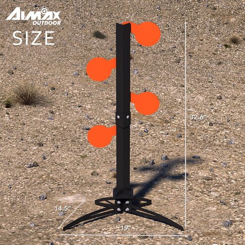 AR500 Dueling Tree Target Kit - 4-Piece Steel Paddles for .22 Rimfire Shooting Practice | 4" Diameter