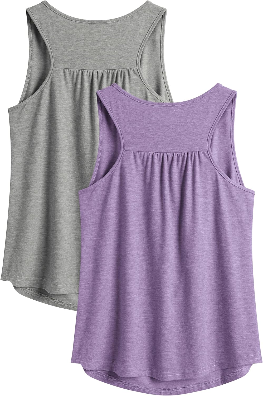 PINSPARK Racerback Workout Tops for Women - Lightweight Sleeveless Athletic Tank | 2 Pack S-3XL
