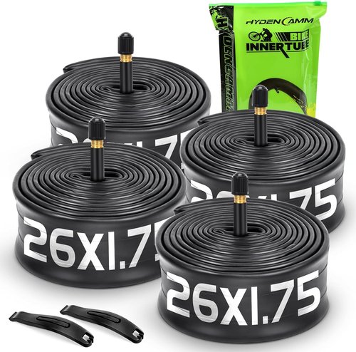 Bike Tubes 4-Pack by [Brand Name] - 26x1.75/2.125 with 35mm Schrader Valve - Durable Butyl for MTB & Road Bikes