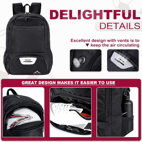 Himal Outdoors Soccer Backpack - Versatile Sports Bag with Cleat Compartment for Football & Volleyball