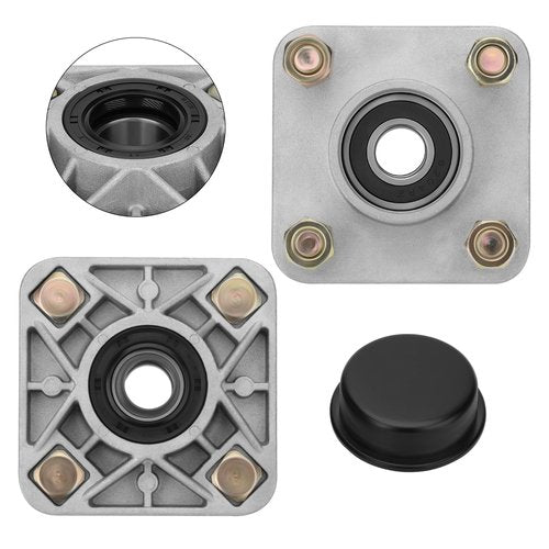 JAVIK 2Pcs Front Wheel Hub & Dust Cover Cap Compatible with Yamaha Golf Cart G8/G11/G14/G16/G20/G22/G27/YTF/YDR OEM# JG5-WF511-00-00 JG5-WF511-10-00