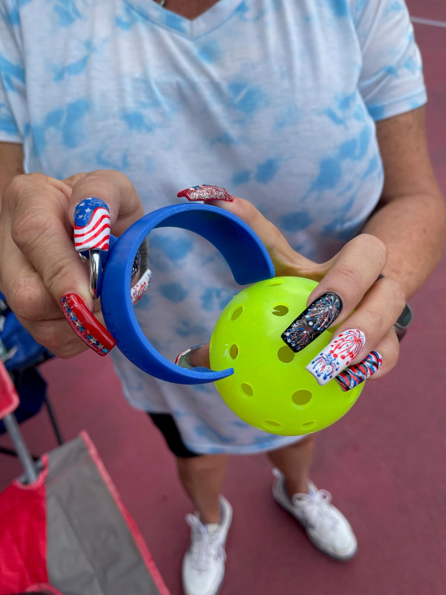 HoldMyBallz Pickleball Holder | Easily Attach Pickleballs | Ultimate Gift | 2-Pack (Blue)