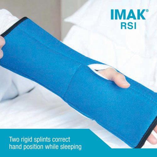 Brownmed IMAK RSI Pil-O-Splint - Wrist Brace for Carpal Tunnel - Removable Splint - Nighttime Wrist Support for Pain Relief