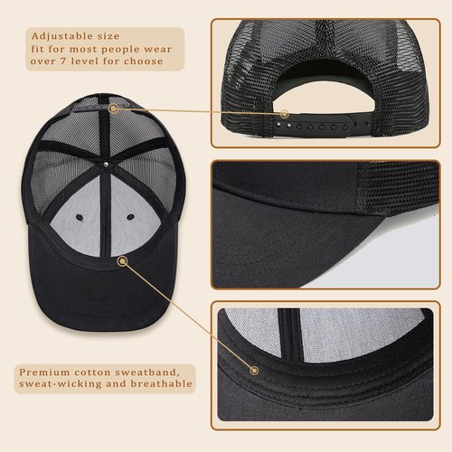 Bakyiwe Girl Father Daddy Gifts Dad Hats for Men, Adjustable Dad Trucker Hat, Fathers Day Birthday Gifts from Daughter Black