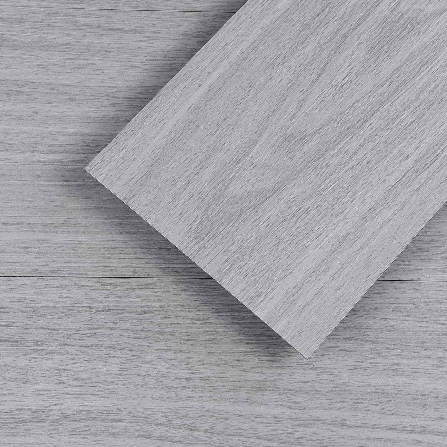 Qianglive Light Grey Peel and Stick Floor Tile 36-Pack 54 Sq.Ft Luxury Thicken Vinyl Wood Plank Self Adhesive Waterproof DIY Flooring for Bedroom Bathroom Living Room