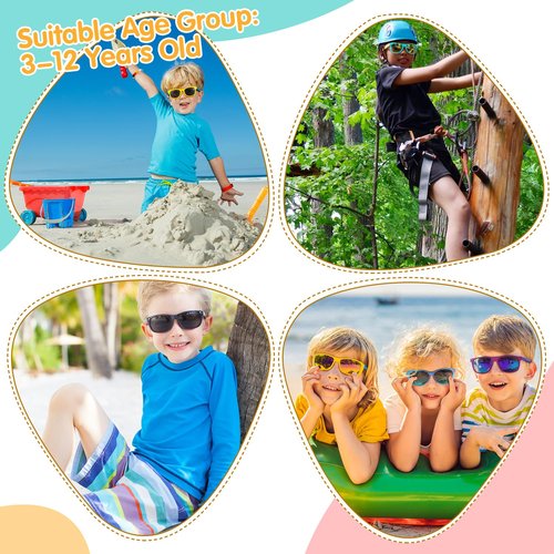 Mdvora 12pcs Kids Sunglasses Set, Toddler Sunglasses, for Outdoor(12pcs)