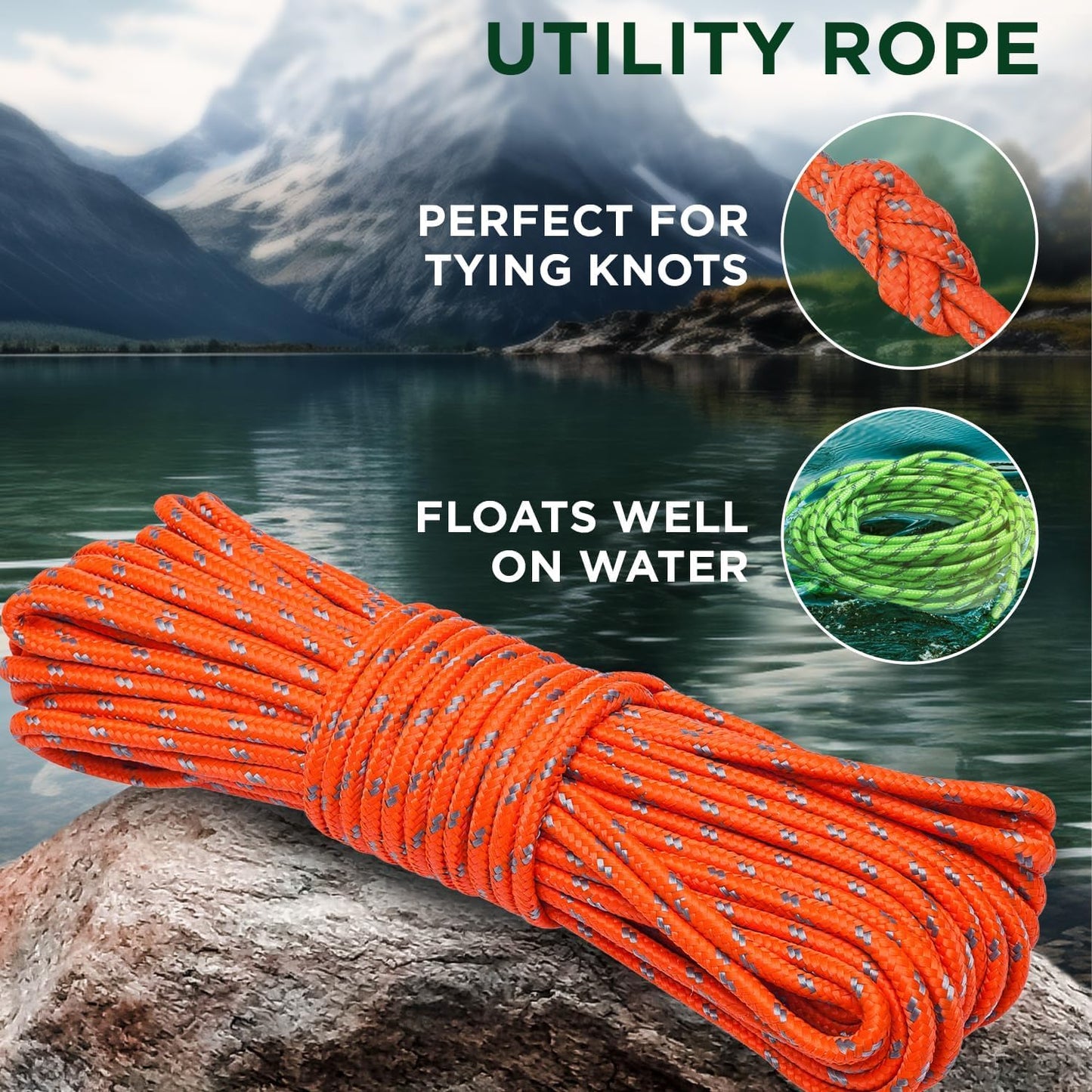 TECEUM Rope – 90 Feet x 1/4 Inch (7mm) – Purple – Strong All-Purpose Utility Rope – Camping, Crafting, Flag Pole, Indoor & Outdoor – Polypropylene Nylon Poly Lightweight Diamond Braided Cord