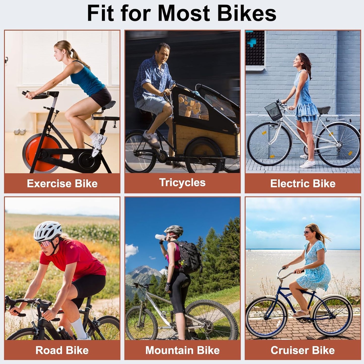 Skiennix Oversize Bike Seat - Extra Wide Noseless Cushion for Ultimate Comfort | Waterproof Memory Foam for Peloton & E-Bikes