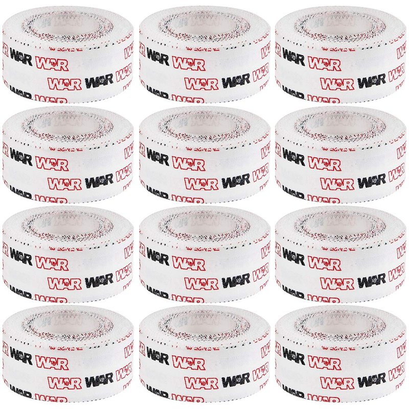 WAR Tape EZ Rip Premium Athletic Medical Sports Tape | No Sticky Residue | 30 ft Rolls | Best for Athletes & Trainers | Ideal for Fingers, Ankles, Wrists, and Equipment | 1 Inch (Pack of 12)