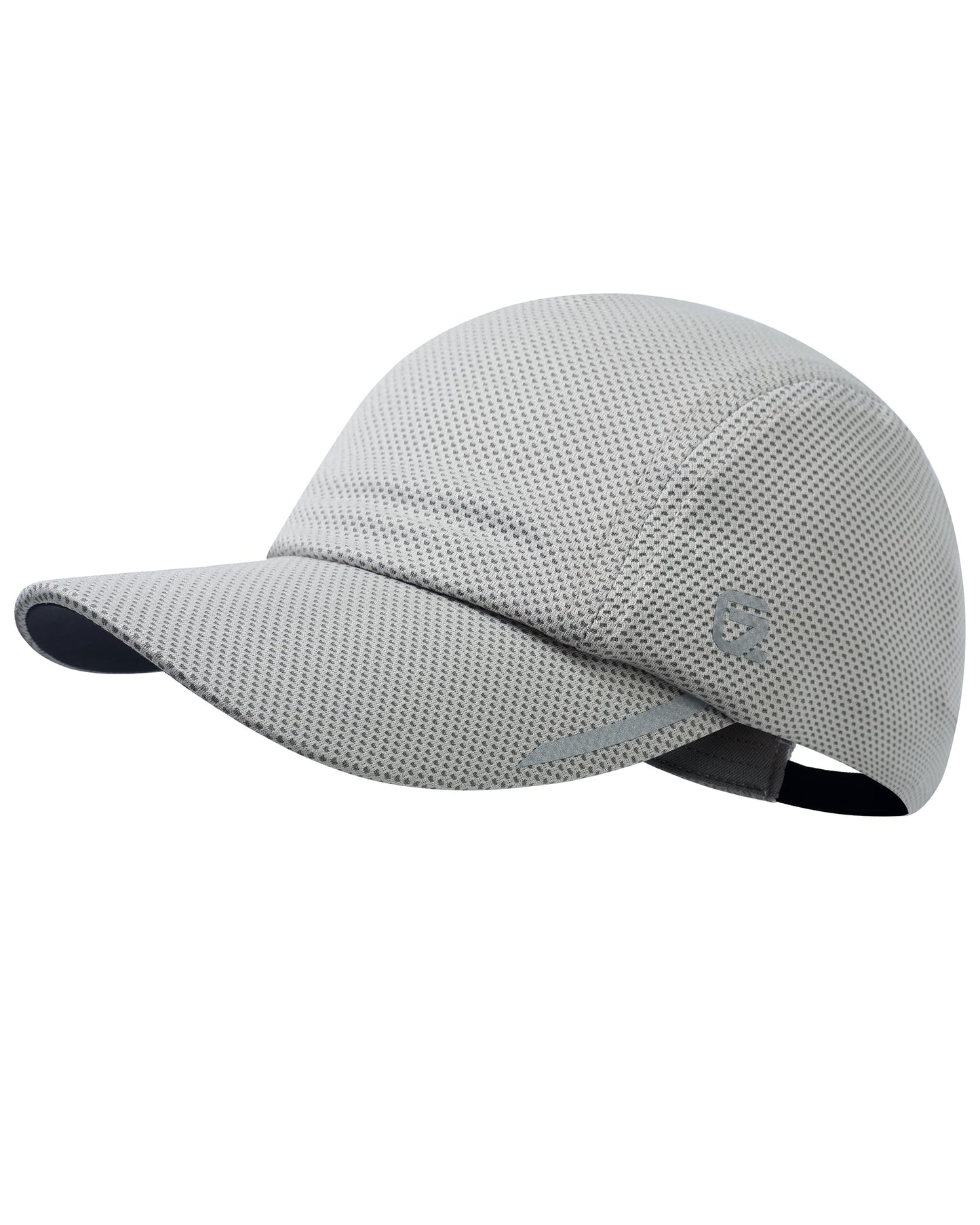 GADIEMKENSD Cooling Men’s Running Hat Performance Mesh Hat with Reflective, Ventilation, Lightweight, Cools Up to 2 Hours, Mens Breathable Quick Dry Ball Cap for Workout Gym Golf Sports Light Grey
