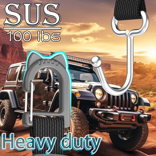 Car Headrest Hooks by [Brand Name] - Heavy Duty Metal Seat Hooks for Purses & Bags - 100 LBS Load Capacity