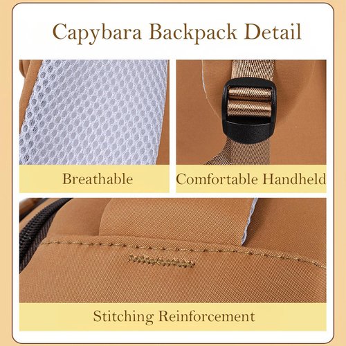 Capybara Backpack Capibara Bag Capivara Backpack Cute Kapibara Bag Capy Bara Cappy Barra Daypack(Capybara-4)