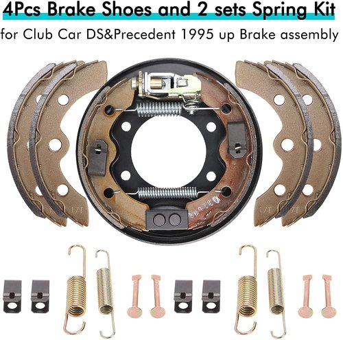 10L0L Golf Cart Brake Repair Kit fit Club Car DS 1995-Up and Precedent 2004-Up,Club Car Brake Drums & Pads & Shoes Spring Kit,OEM# 101791101, 10603, 1018232-01