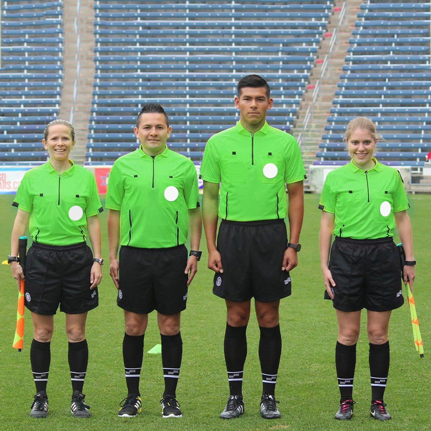 Pro Soccer Referee Shirt Jersey Kit Ref Costume for Men Womens Umpire Uniform Ref Wallet with Red Yellow Card Green