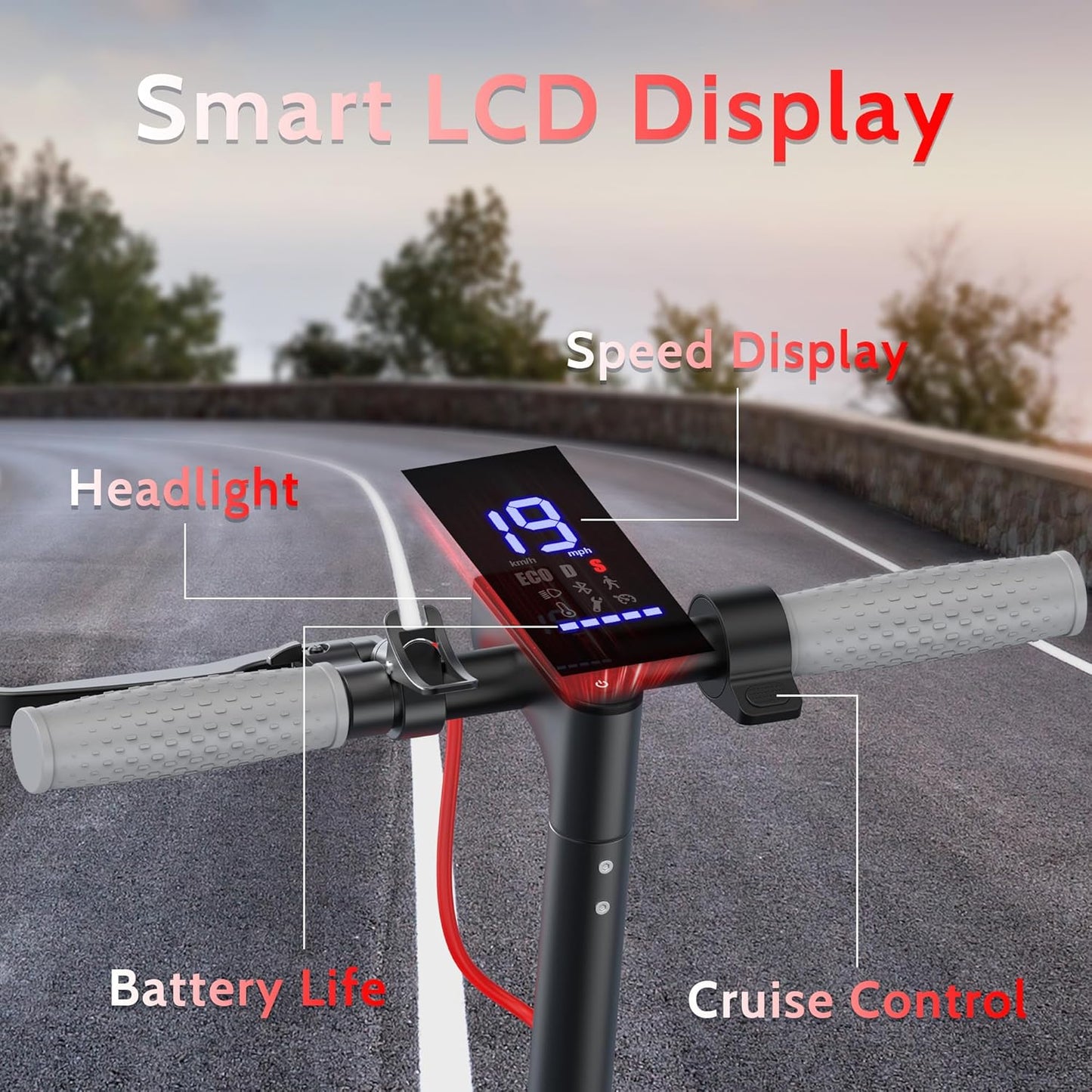 Roinside Electric Scooter - High-Speed 350W/500W Motor | Long-Range 12-62 Miles, Foldable Design