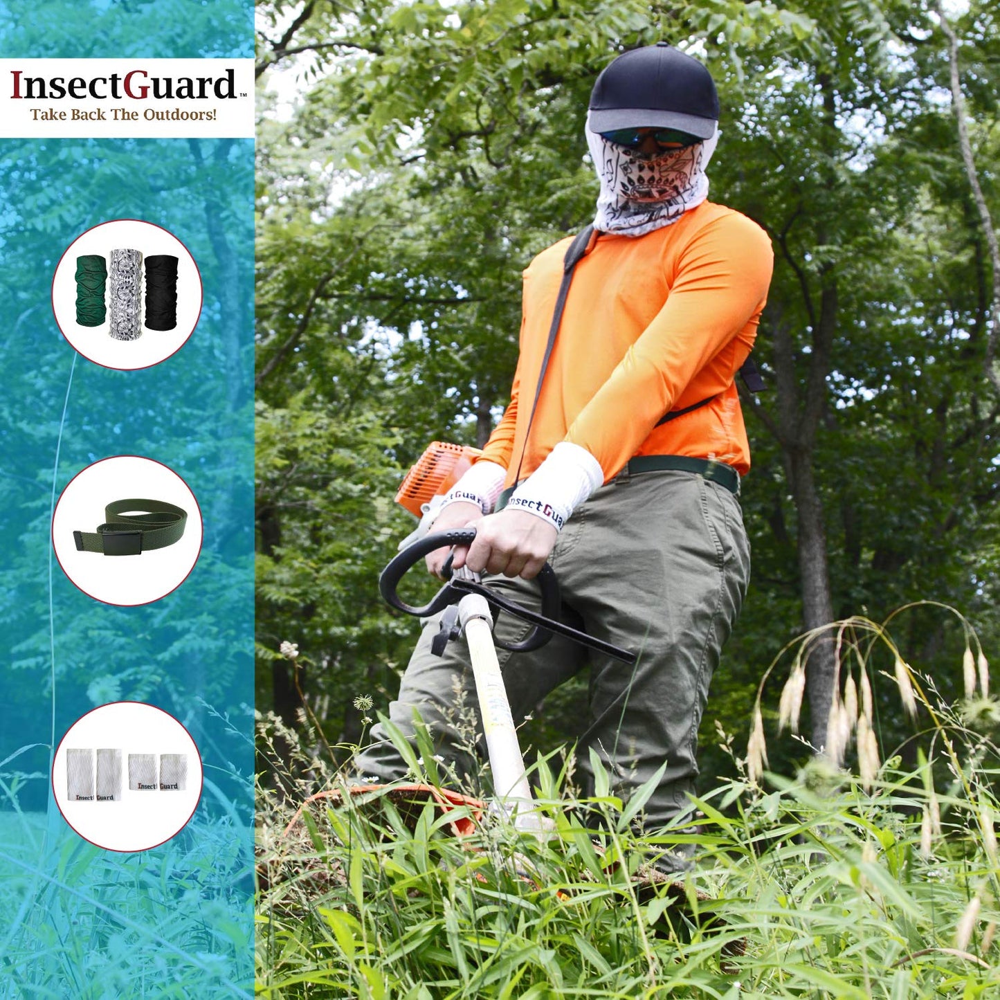 InsectGuard Tick Gaiters - PullOn Permethrin Treated, Ticks, Mosquitoes, Flies & More Insect Repellent, Unisex Adult, White, 4 Inch Long Pair