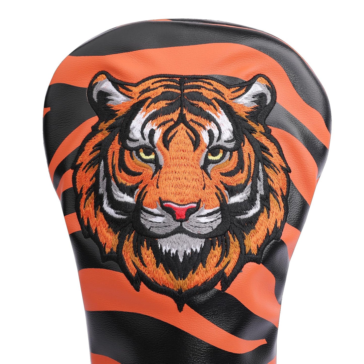 SHABIER Orange Golf Driver Headcover with Tiger Design for Golf Driver Club