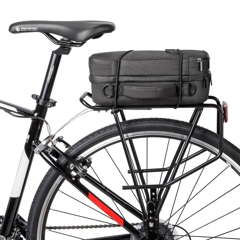 Rear Bike Rack - Bike Cargo Rack for Flat Mount Disc Brake/Non-Disc Brake Mount - Large Capacity Bicycle Pannier Rack (Narrower)