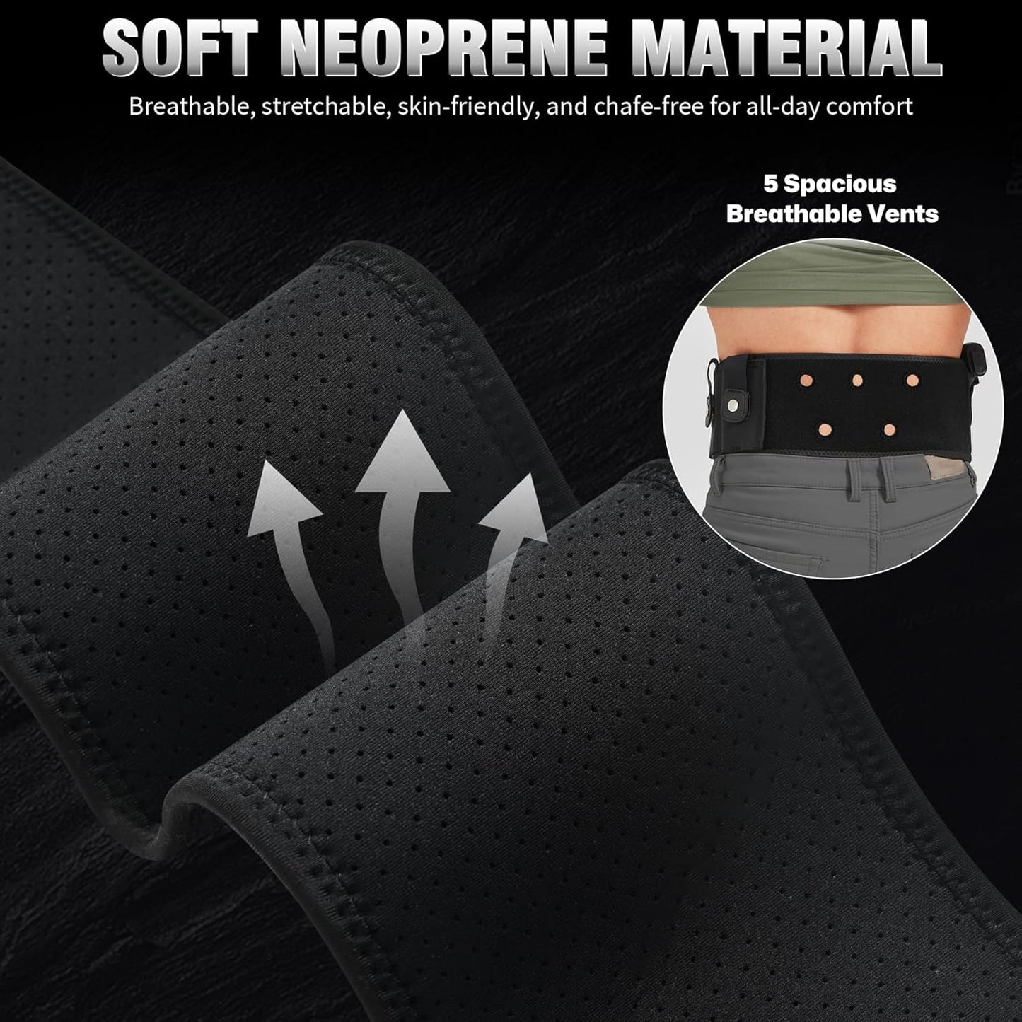 Mostcomtac Belly Band Holster - Comfortable Neoprene Gun Holster for Glock 17-43X & More