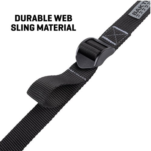 Allen Company Baktrak Traction Web 36″ Rifle Sling w/ 500lb‑Rated Swivels – Slim, Non‑Slip Pad - Black/Gray