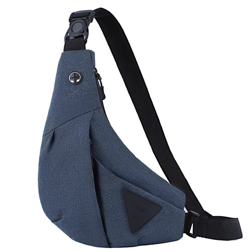 Anti Theft Crossbody Bag Sling Chest Bags for Women Men Shoulder Bag Anti-theft Design for Travel Sport Work Blue