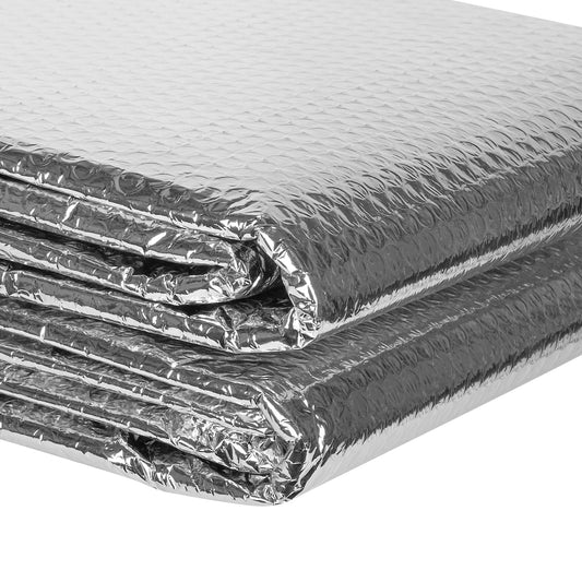 ToLanbbt Reflective Insulation Roll, 47IN x 10FT Double Bubble Wrap Insulation Sheet, 3MM Reflective Aluminum Foil Thermal Shield Radiant Barrier with 60 Pcs Adhesive Tapes for Window RV Attic Wall