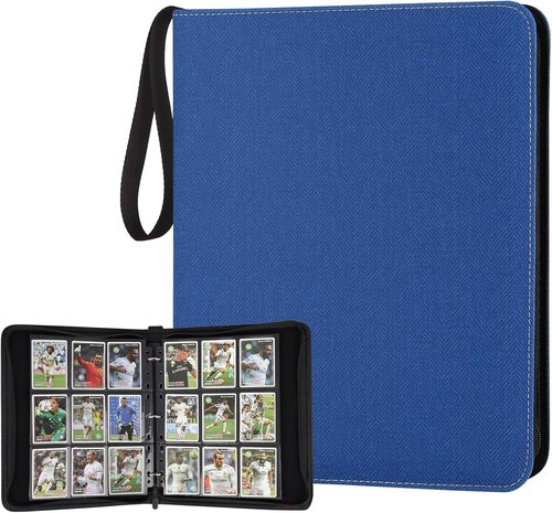 GERMUN 9 Pocket Card Binder - Premium Zip Trading Card Album for MTG, TCG & Sports Cards | 720 Double-Sided Pockets (Blue)