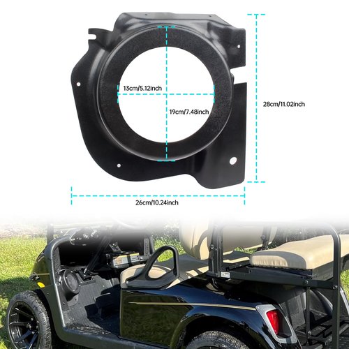KAKABAS Golf Cart Speaker Pod,Speaker Enclosures Pods Waterproof Speaker Pods Box Compatible with E-Z-Go RXV 2008+ (1 Pair)