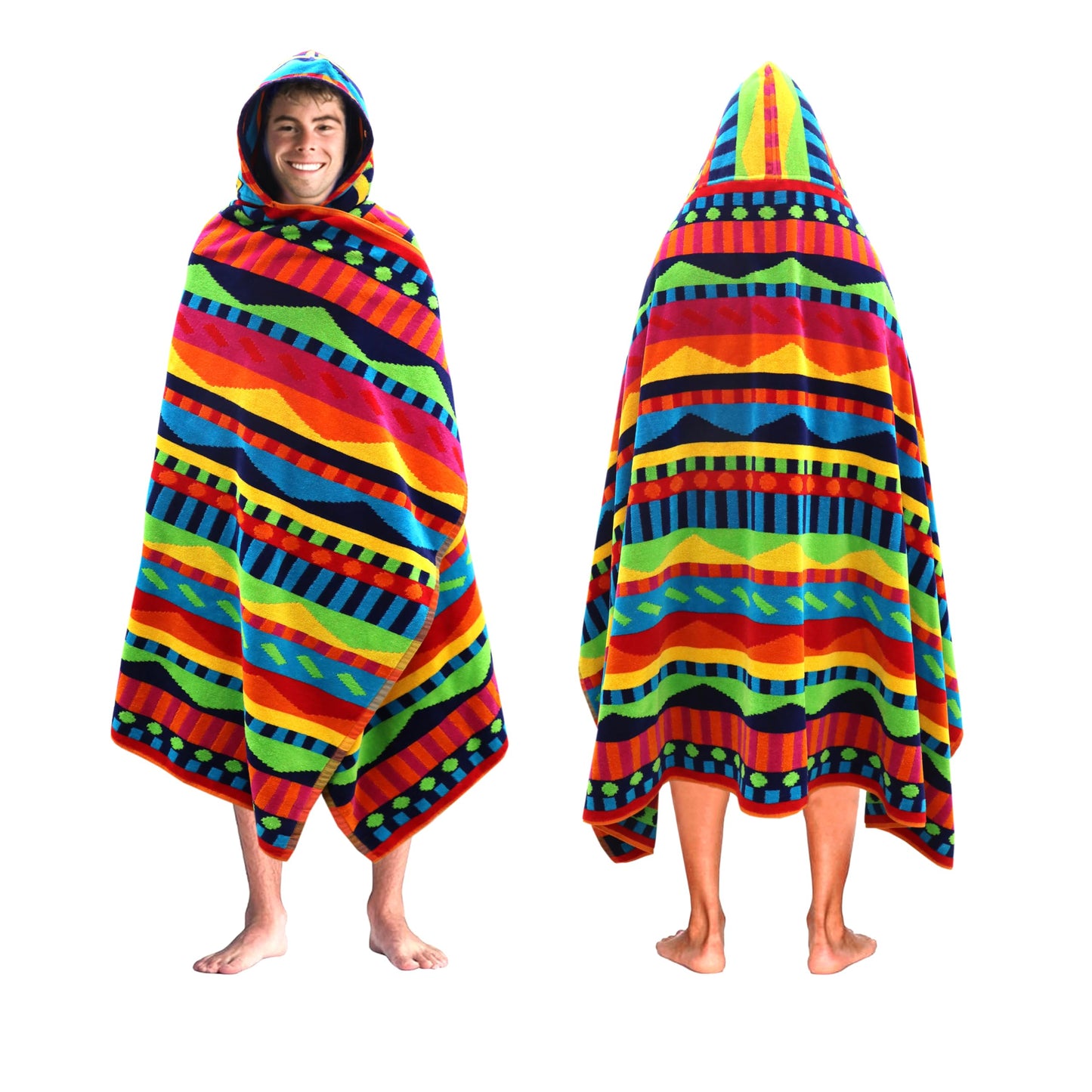 COTTON CRAFT Hooded Beach Towel – Oversized 39x68-100% Cotton Beach Towel